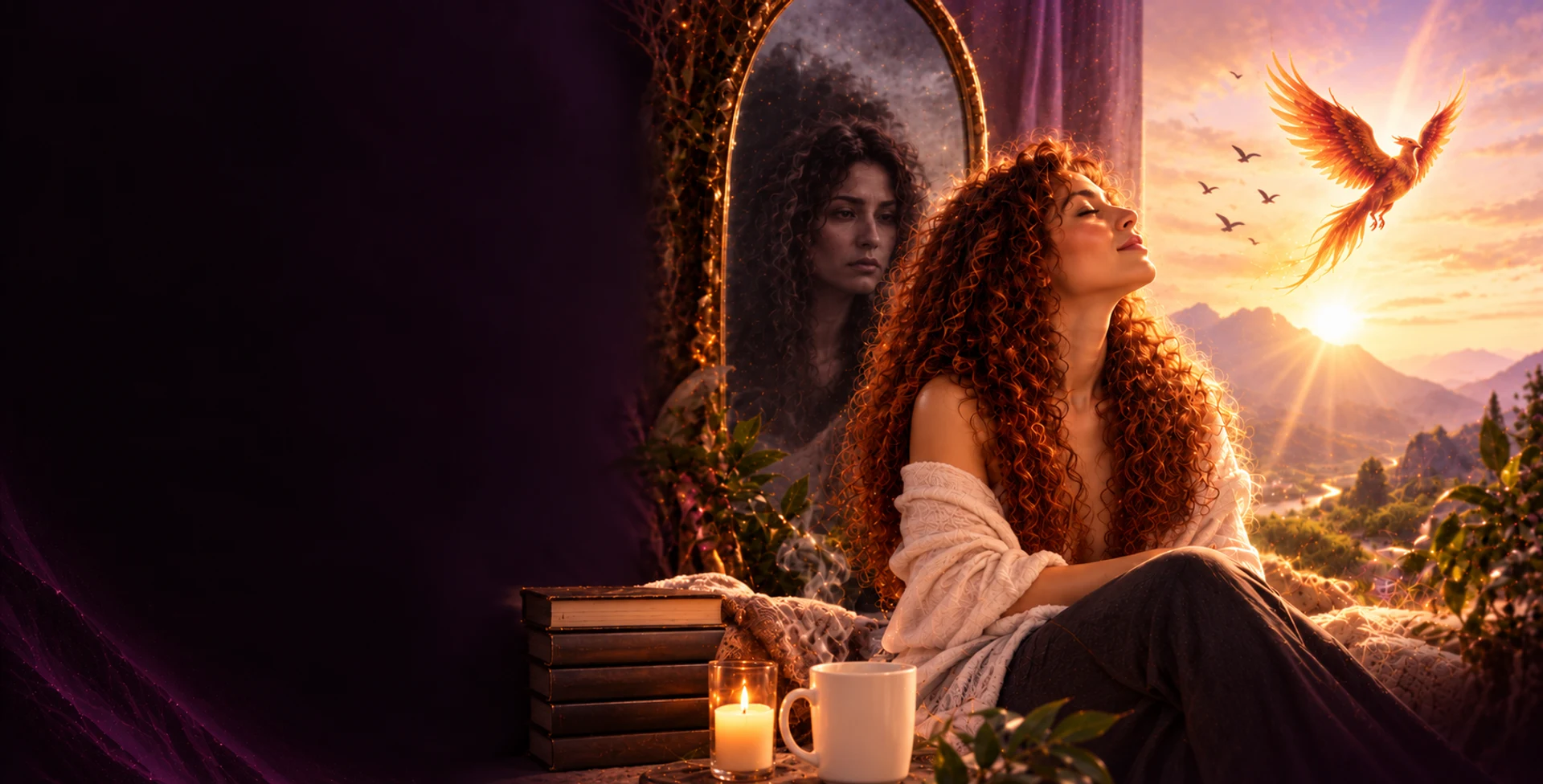 Angela Phoenix en la escena de la referencia visual