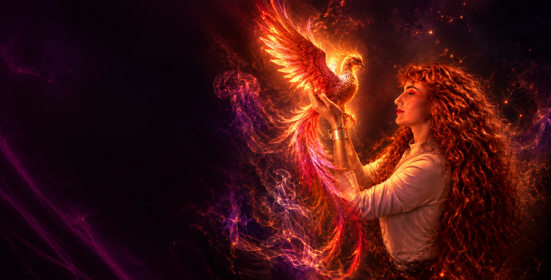 Angela Phoenix en la escena de la referencia visual
